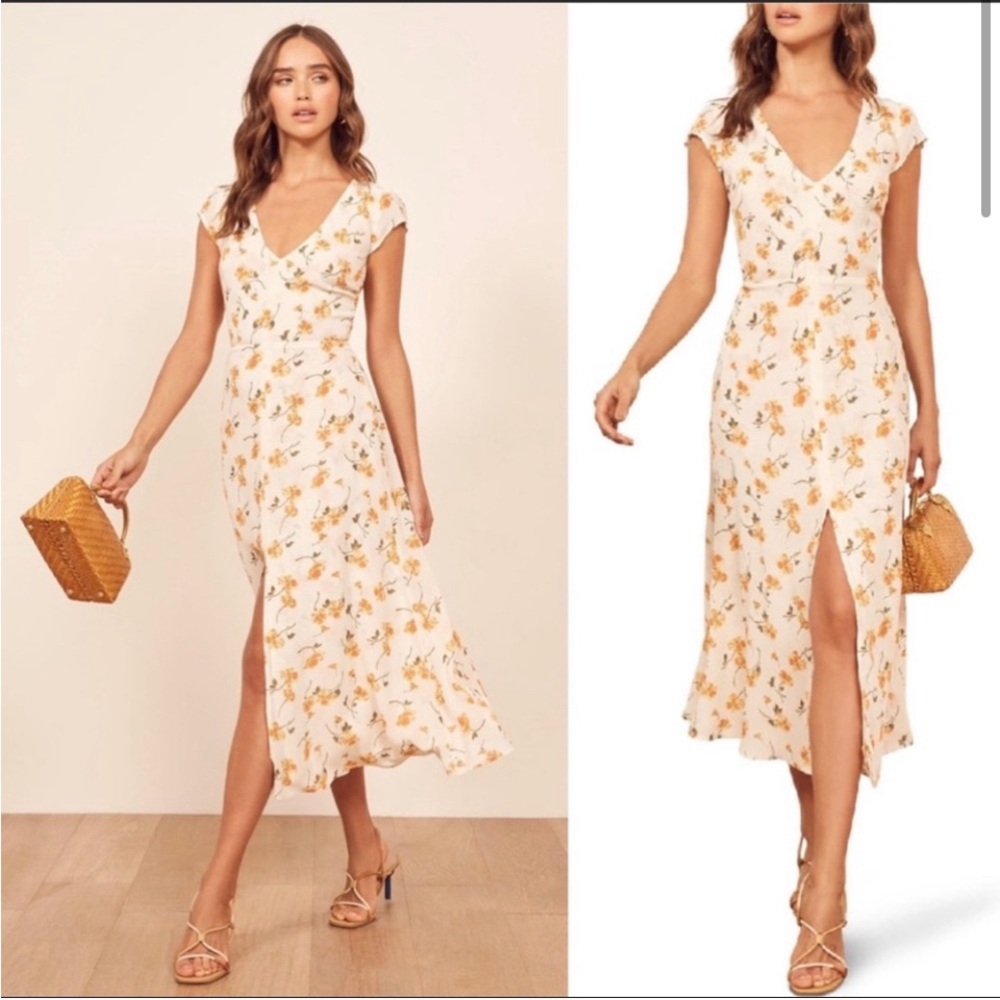 Reformation Wellfleet Limonada dress size 8